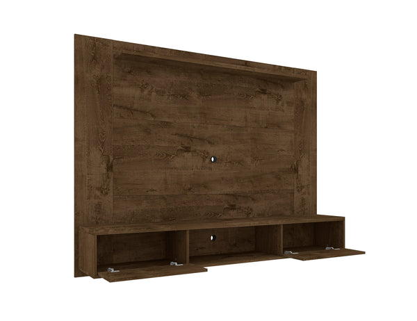 English Elm Liberty 71" TV Panel with Mounting Brackets, Flip-Down Doors, Cable Management & Display Shelf Rustic Brown B365P398362