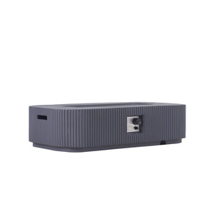 English Elm Outdoor Rectangular Mgo Concrete Fire Pit 50000 Btu Propane Patio Focal Point Gray N772P409034G