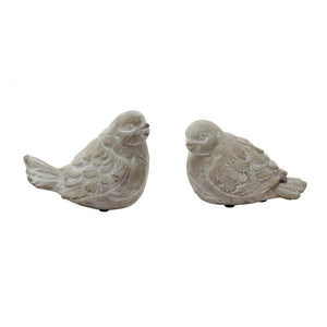 English Elm Set Of 2 Skye Sparrow Bird Accents – Whimsical Decor For Home, Garden, Or Thoughtful Gifts! W2078P210032-GIGA