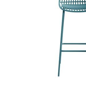 English Elm Benson Outdoor Stackable Barstools Set of 2 Uv Resistant Plastic Metal Patio Seating N776P390482B
