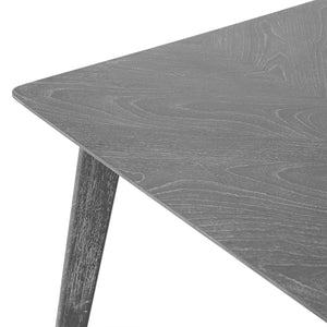 English Elm 5 Piece Dining Set Rustic Farmhouse Rectangular Table with 4 Upholstered Chairs Solid Wood Seats for 4 Gray N752S400015E