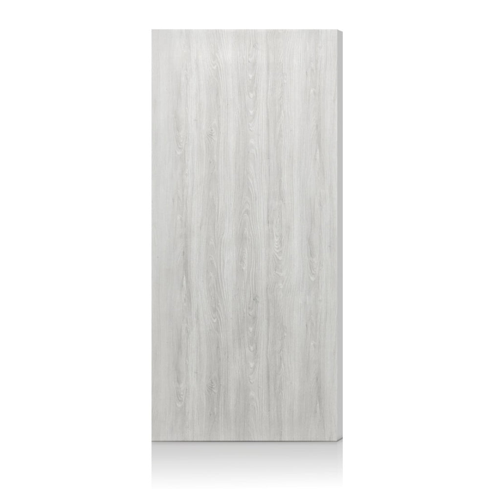 English Elm 30 in Flush Interior Door Slab White Melamine Mdf Core Smooth Grain Finish B2763P486378