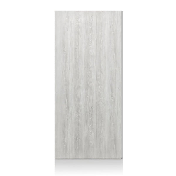 English Elm 30 in Flush Interior Door Slab White Melamine Mdf Core Smooth Grain Finish B2763P486378