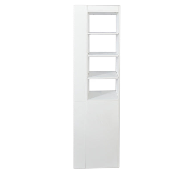 English Elm 70.87" Tall Storage Cabinet with 3 Side Drawers and 4 Display Shelves - Modern Wooden Organizer for Living Room W331P281202 W331P281202