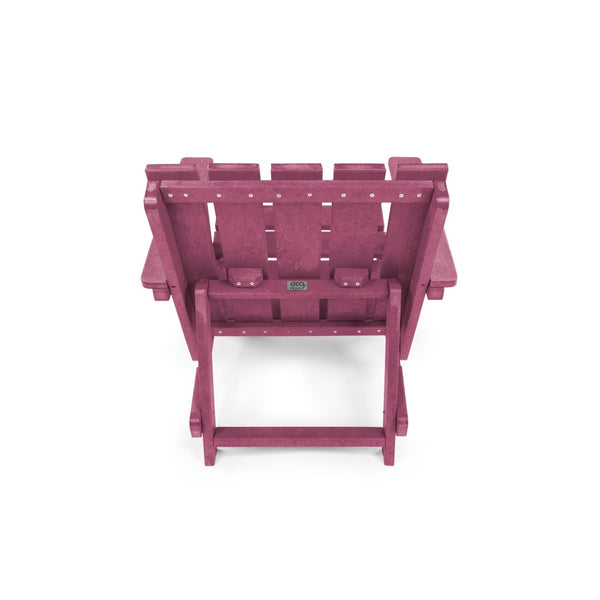 English Elm Shoreline Recycled Hdpe Folding Adirondack Chair Fully Assembled Modern Patio Seating Burgundy B2745P409686