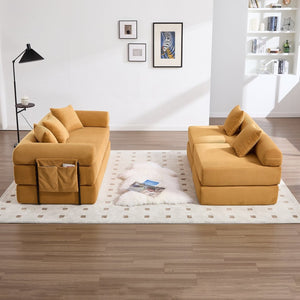 English Elm United We Win Convertible Folding Sofa Bed – Cozy Corduroy Memory Foam Couch For Small Spaces! W1568S00251-GIGA