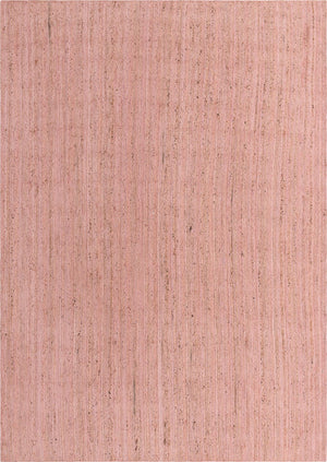 Unique Loom Braided Jute Dhaka Hand Braided Solid Rug Light Pink,  10' 0" x 14' 1"