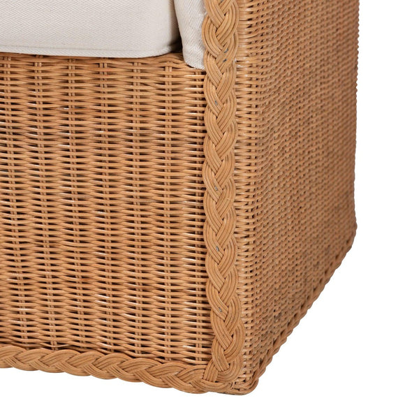 English Elm Bohemian Greywashed Rattan Accent Chair Sculptural Woven Base Boho Living Room Seat B2750P467798