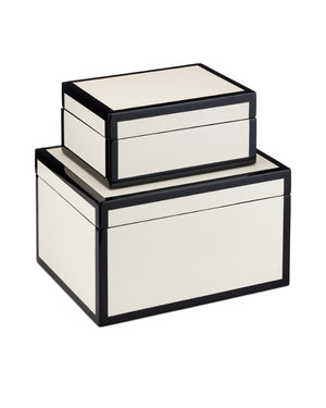 Ivory Lacquer Box - Set of 2