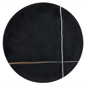 Prado Drinks Table - Modern Italian Marble & Iron Accent Table with Polished Finish, 20.5" High