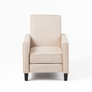 English Elm Christopher Knight Home® - Light Beige Linen Push Back Chair with Plush Padding, Ergonomic Recline, Durable Frame for Home Comfort 52422.00FLBEI