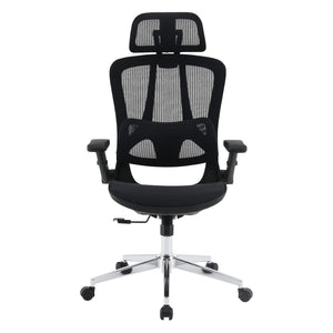 OSP Home Furnishings Matrix Ergonomic Mesh Executive Chair with 4d Arms Lumbar Support and Chrome Base EMH6950CHR-3