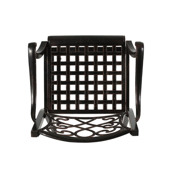 English Elm Christopher Knight Home® - WATERBURY Irene Outdoor 28" Aluminum Barstool Set of 2 – Copper Cast Aluminum, Weather-Resistant Elegance 65143.00