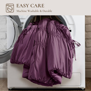 English Elm 3PCS Queen Comforter Set – Ultra-Soft Washed Microfiber Comforter with Plush Poly Fill, Cozy Luxury Bedding Purple 16.73 L x 12.99 W x 7.87 H B035P341086