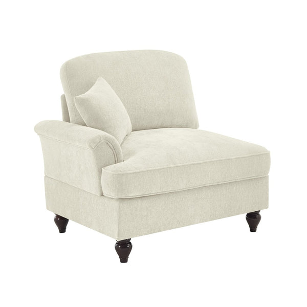 English Elm Sofa Modular Chenille Upholstered with Spindle Legs and Detachable Ruffle Skirt W3041P332558