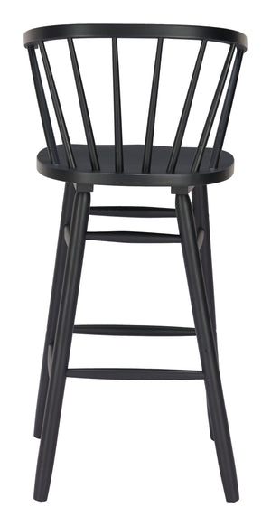Zuo Modern Stenger Barstool Set Of 2 - Modern Rubberwood Design With Comfort For Your Stylish Space Black Rubberwood 110524-zuo-modern