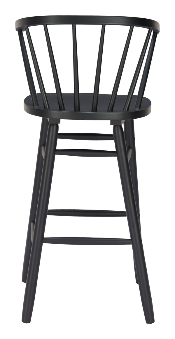 Zuo Modern Stenger Barstool Set Of 2 - Modern Rubberwood Design With Comfort For Your Stylish Space Black Rubberwood 110524-zuo-modern