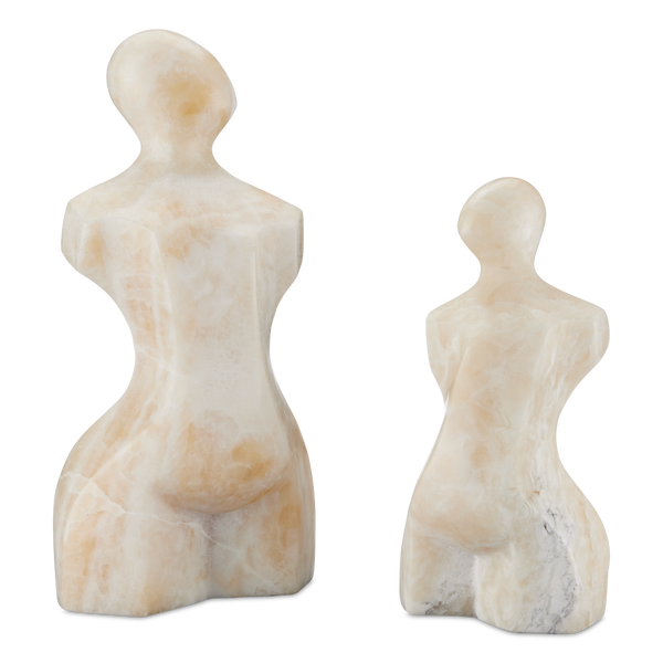 Giada Onyx Bust Sculpture - Handcrafted Modern Art Piece with Unique Natural Veining for Your Home
