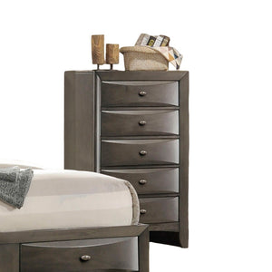English Elm Transitional White Chest Solid Wood Dovetail Drawers Nickel Pulls Bedroom Storage B2741P372200