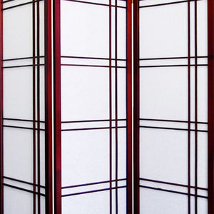 English Elm 70" Tall Girard 3-Panel Room Divider Screen In Cherry Finish - Elegant, Flexible Privacy Solution B072115962