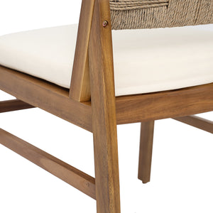 English Elm Christopher Knight Home® - Outdoor Arly Wood & Wicker Dining Chair Set Of 2 – Stylish, Durable, With Plush Cushions For Comfort N773P337372B