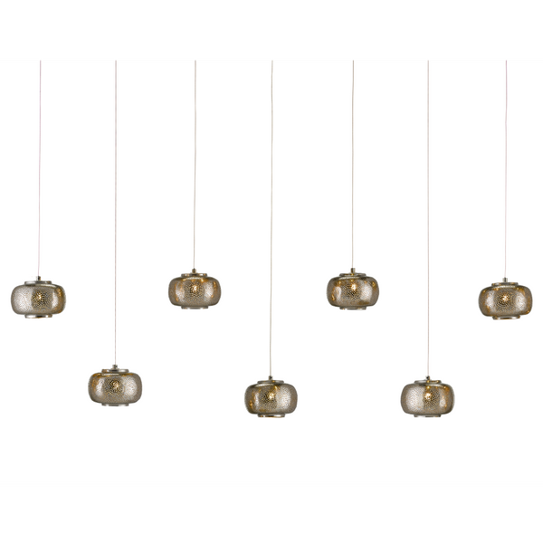Pepper 30-Light Multi-Drop Pendant – Modern Farmhouse Fixture with Sleek Pierced Metal Shades