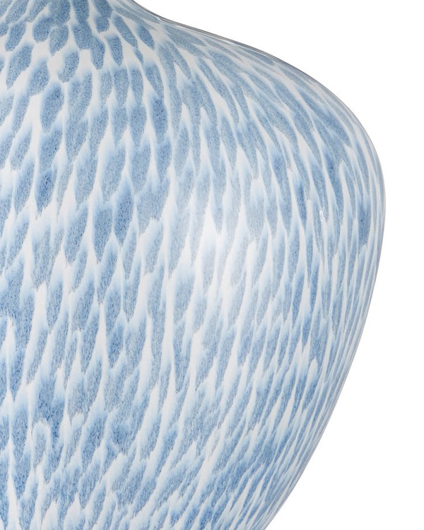 Currey & Company Tinney Blue Table Lamp - Elegant Heart-shaped Ceramic Design With Crystal Base & Tailored Shade Blue Ceramic ,Optic Crystal 6000-1040-currey-company