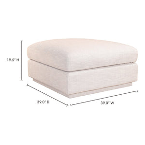 English Elm Justin Modular Ottoman Armless Square Seating Footrest for Contemporary Living Rooms B2769P504971
