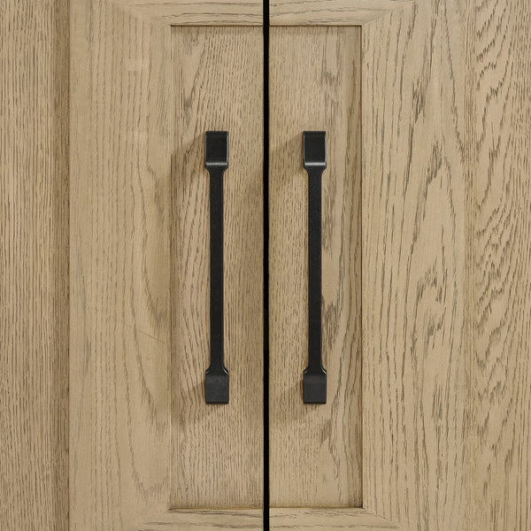 English Elm Wallace & Bay - Caramel Modern Caramel and Cocoa Sideboard in Rich Brown Wood Finish — Storage, Wine Rack, Durable Elegance B361P406179