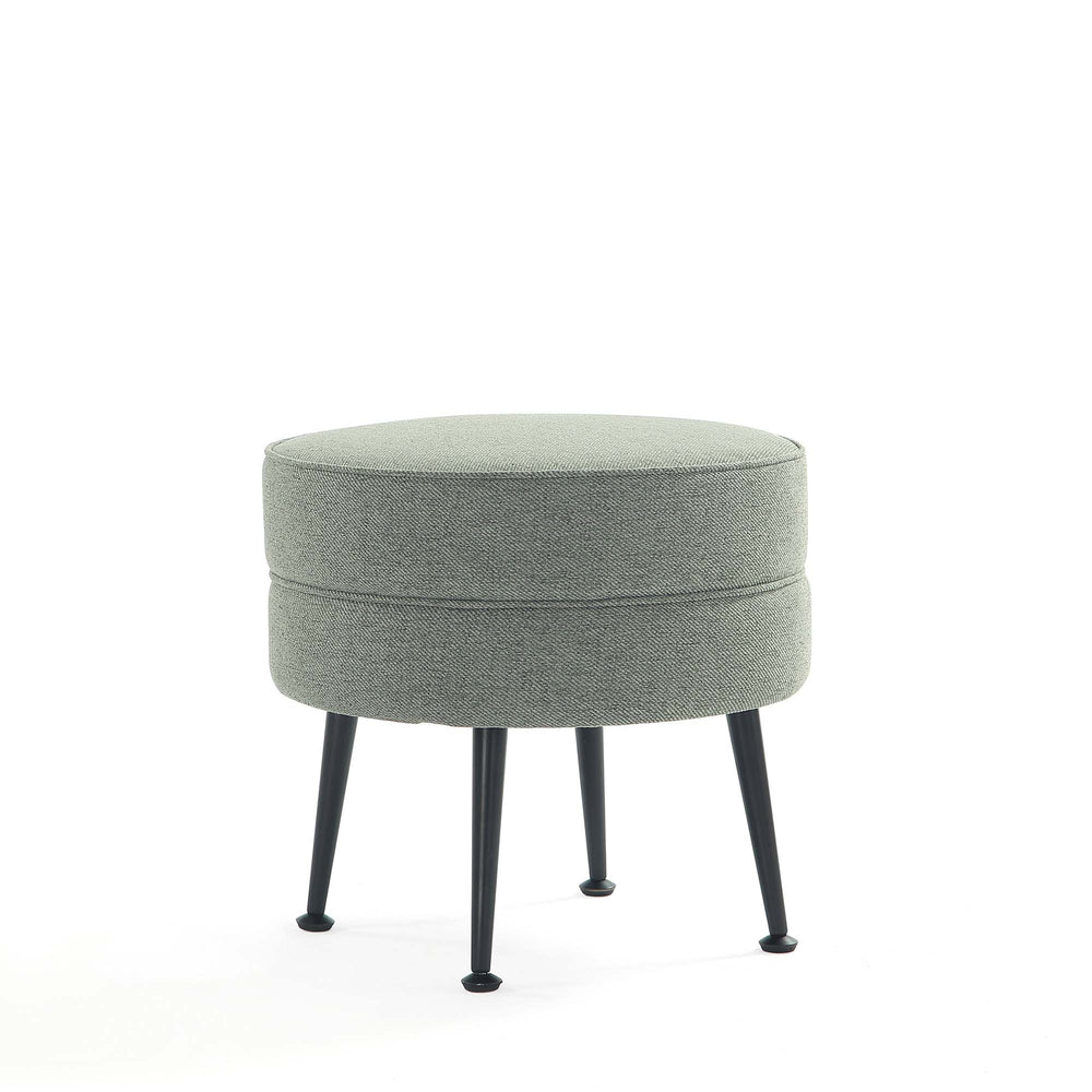 English Elm Bailey Upholstered Accent Ottoman In Sage Green - Stylish Footrest With Gold Legs For Modern Comfort B365P397870