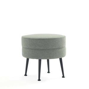 English Elm Bailey Upholstered Accent Ottoman In Sage Green - Stylish Footrest With Gold Legs For Modern Comfort B365P397870