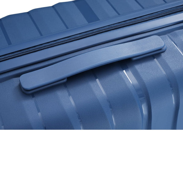 English Elm Premium Polypropylene Hard Shell Luggage Set Three Piece with Tsa Locks Spinner Wheels Blue N726P460073N
