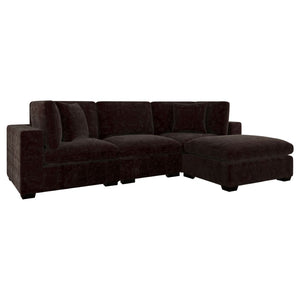 English Elm Murtagh Six Piece Modular Sectional Soft Fabric Lounge Sofa with Tapered Wooden Legs B062S01584