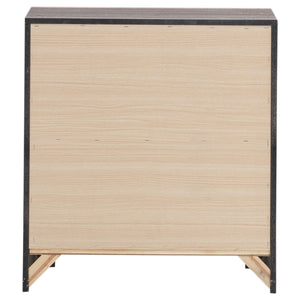 English Elm Brantford Barrel 2-Drawer Nightstand with Rustic Barrel Finish, Matte Bronze Handles, Ample Storage Oak B062P344906