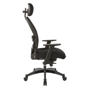 OSP Home Furnishings Pro Dlx Ergonomic Mesh Office Chair with Lumbar Support and Synchro Tilt for Long Workdays 25004