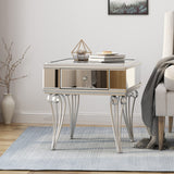 Christopher Knight Home® Helenius Mirrored Accent Table with Drawer - Glamorous, Elegant Storage Piece