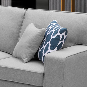 English Elm Inaya Compact Linen Loveseat with Pocket Coil Support for Apartments and Small Rooms B2749S00089