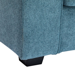 English Elm Package Contemporary Fabric Sofa with Black Legs Plush Cushions for Modern Living N767P206230U_N767P206233U