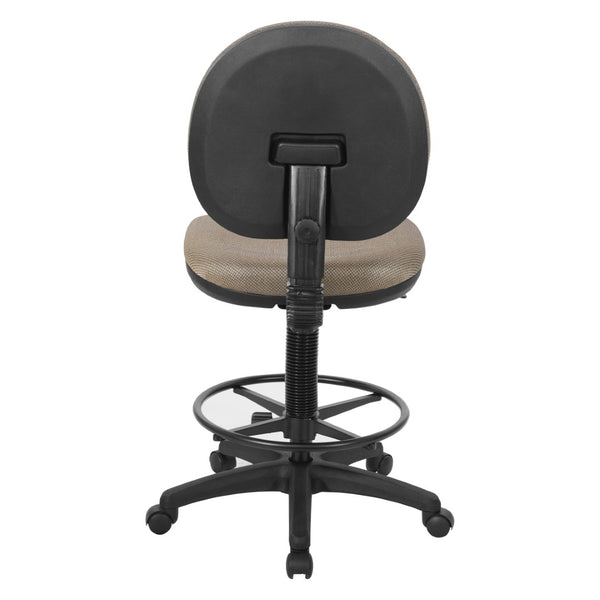 OSP Home Furnishings Sculptured Ergonomic Drafting Chair with Lumbar Support Padded Seat and Footring DC550-294