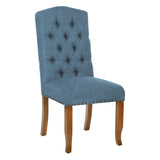 OSP Home Furnishings Jessica Tufted Dining Chair Navy