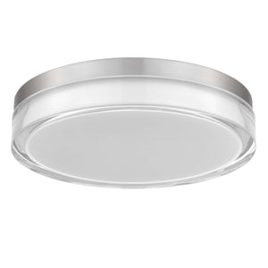 English Elm 12-inch Flush Mount Ceiling Light Dimmable Led Frosted Acrylic Matte Modern Fixture Chrome B370P398959