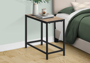 English Elm Accent Tile Top Side Table for Living Room & Bedroom — Terracotta Brown Ceramic Look, Sturdy Metal Frame B2710P219210