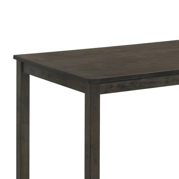 English Elm Muly Solid Wood Rectangular Dining Table Earthy Gray Brown Finish for Casual Rooms B056P417083