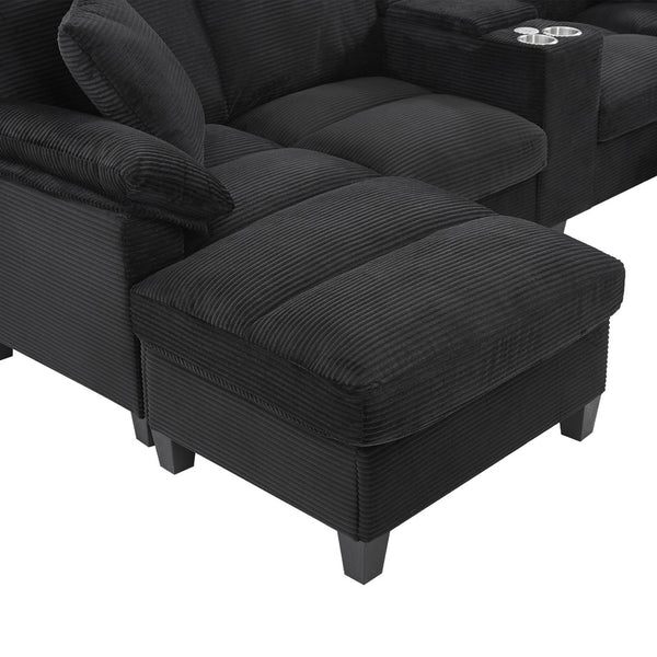English Elm Swivel Barrel Accent Chair Chenille Tufted Round Club Seat for Living Room Lounge Black N719S002180B