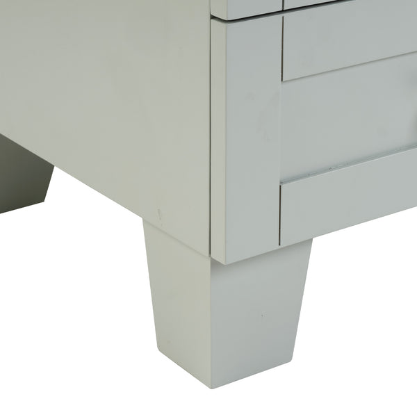 English Elm 30" Vanity with Ceramic Sink and Solid Wood Frame, Soft-Close Drawers, Compact Coastal Style, Durable Construction Blue+Grey W2896P344074