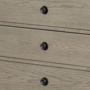 JLA Home Madison Park Signature - 6-drawer wood dresser with classic molding, turned legs, metal knobs, smooth glides, anti-tip safety Reclaimed Grey MPS137-0323