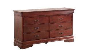 English Elm Louis Elegant 4-Drawer Chest with Carved Bases & English Dovetail Drawers, Tarnish-Resistant Hardware Cherry 37 L x 62 W x 20 H B078108155