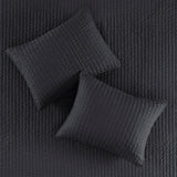 Madison Park Keaton Casual 3 Piece Quilt Set MP13-6133 Black