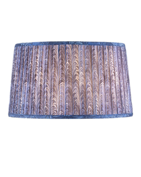 Currey & Company Pembrook Elegant Blue And Purple Pleated Lamp Shade By Lacefield Designs – Perfect For Any Decor Blue Cotton 0900-6006-currey-company