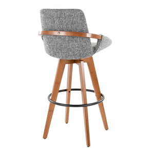 English Elm Dining/accent Chair Solid Wood Tapered Legs Cream Upholstery Mid-century Modern Seating Grey B202P471200